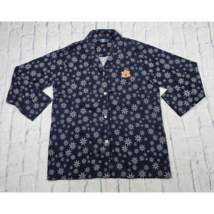 Concepts MENS SIZE M Holiday Aurburn Tigers College Pajama Sleep Shirt Top Blue